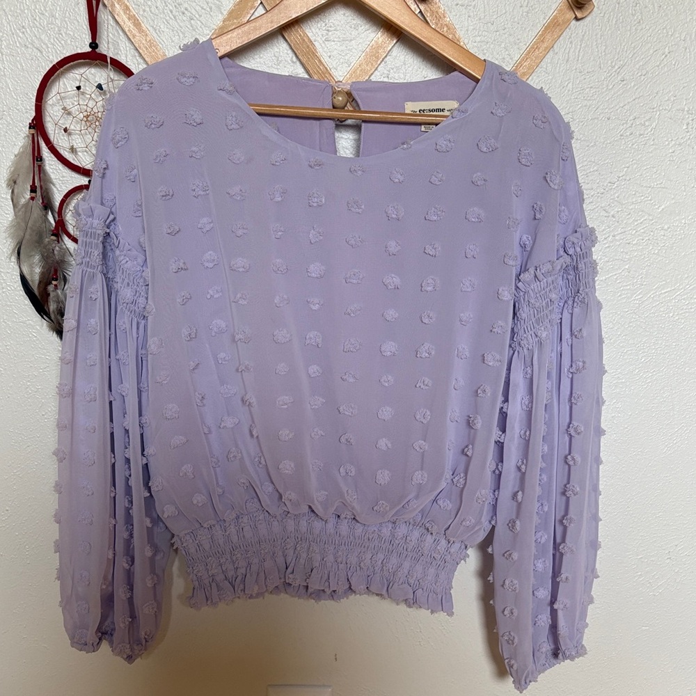 Lavender Textured Blouse